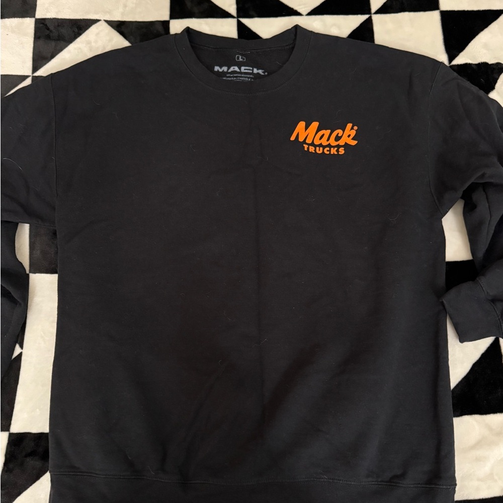 Vibrant Black and Orange Crewneck Sweater